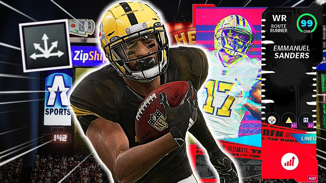 99 OVERALL EMMANUEL SANDERS IS A BEAST! THE BEST STEELERS THEME TEAM IN MADDEN 21