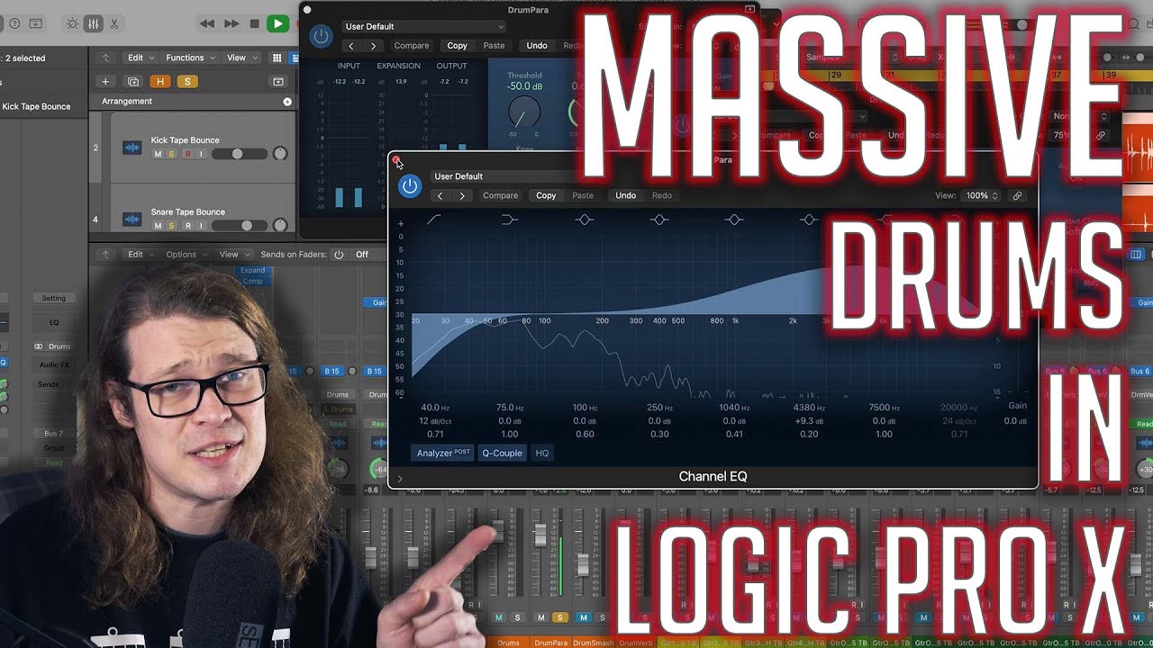 Как микшировать ОГРОМНЫЕ барабаны в Logic Pro X!