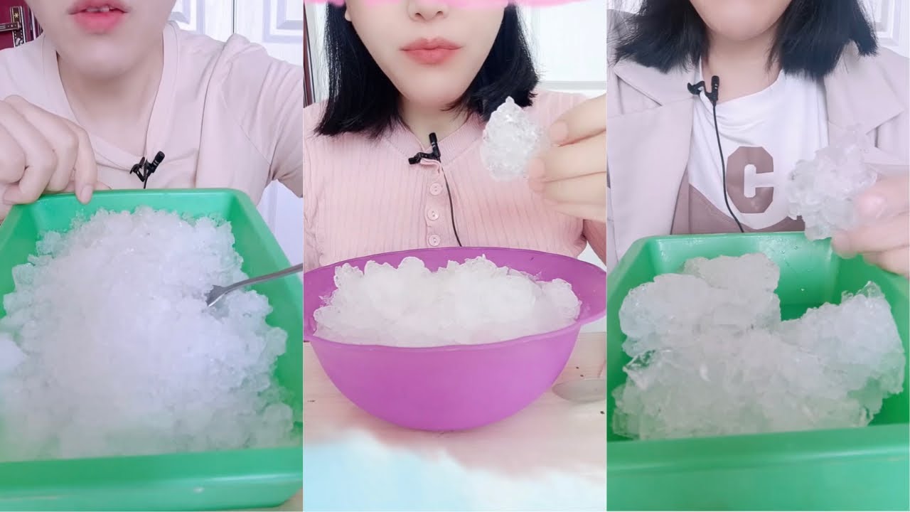 White Ice Eating ASMR | Crushed Ice | Ice Eating