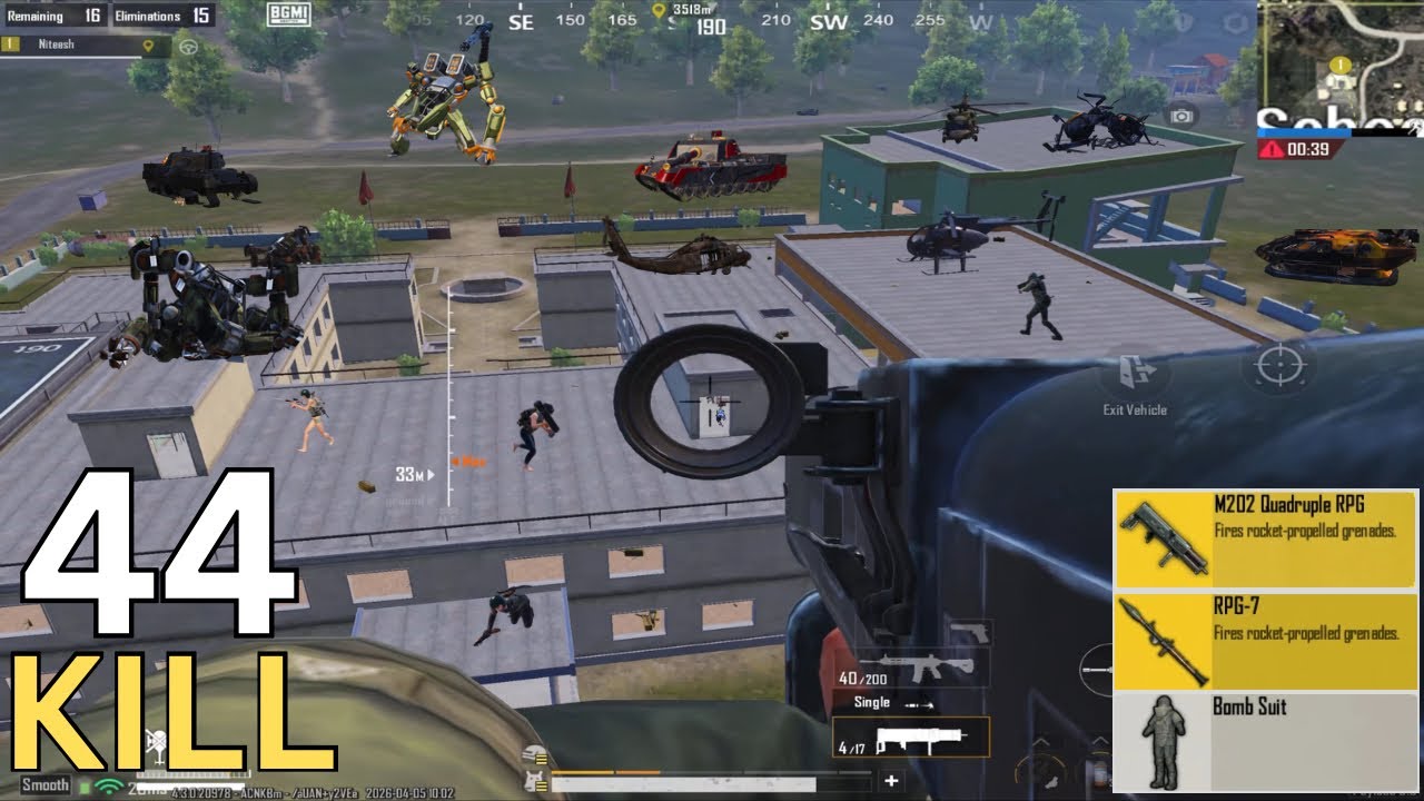 💀 OMG RPG + M202 Real Destruction Against Tank, Helicopter, Robot in Payload 💥 || PUBG MOBILE ||