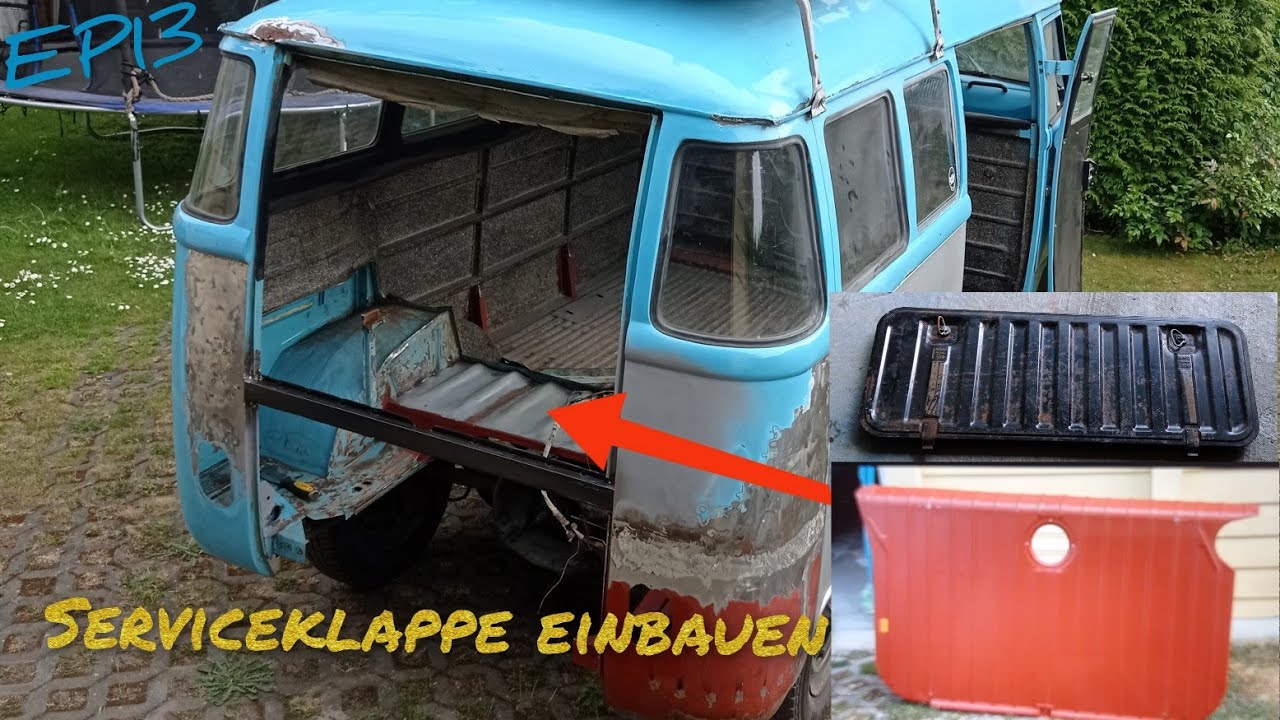 VW T1 Projekt - Serviceklappe in den Laderaumboden einbauen - EP13