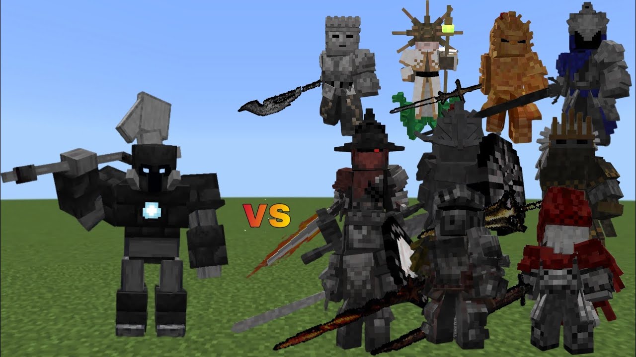 The Nameless Guardian vs Soulslike Universe Bosses | Minecraft | Mob Battle |