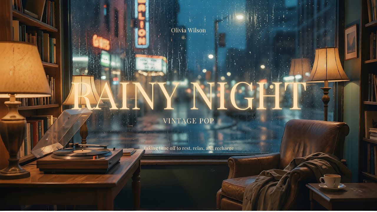 Плейлист Rainy Night Vintage Old Pop | Уютное Кафе Музыка