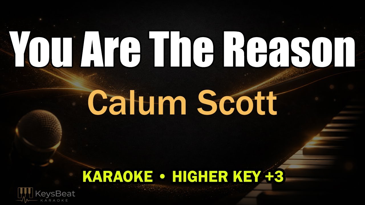 Calum Scott – You Are The Reason | Karaoke Piano Female Key +3 | Higher Key