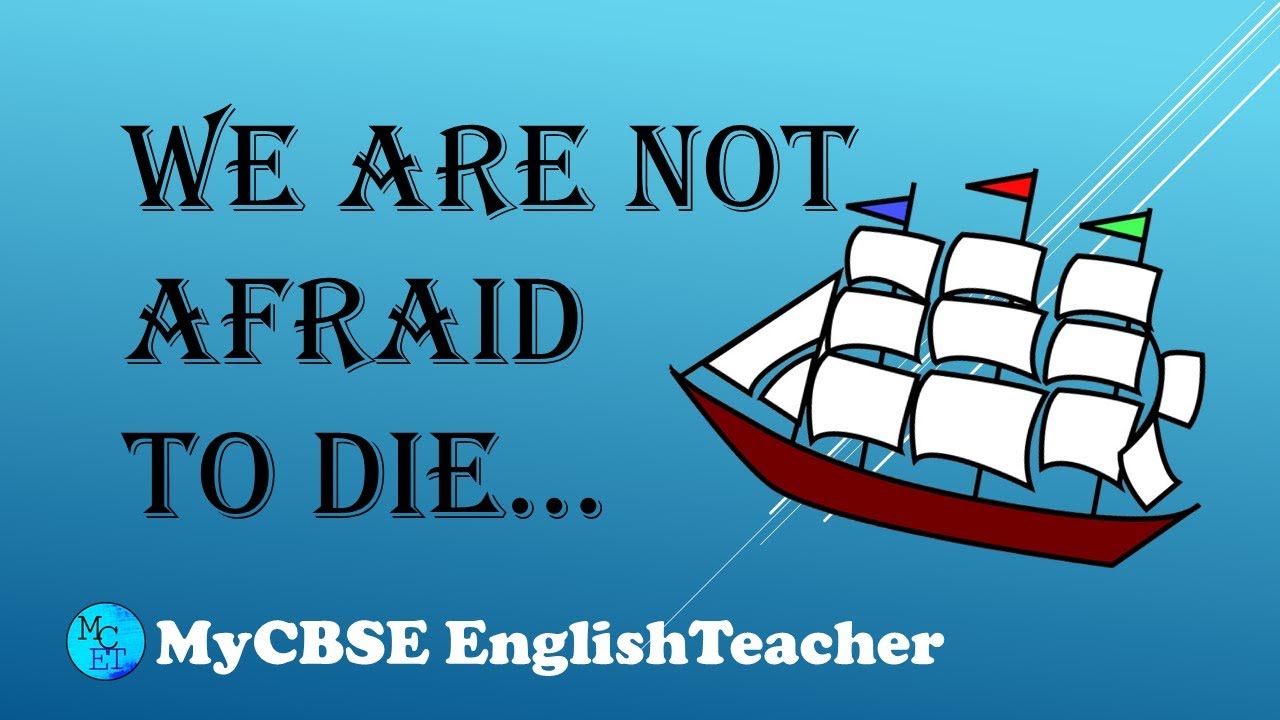 We are not afraid to die... English summary