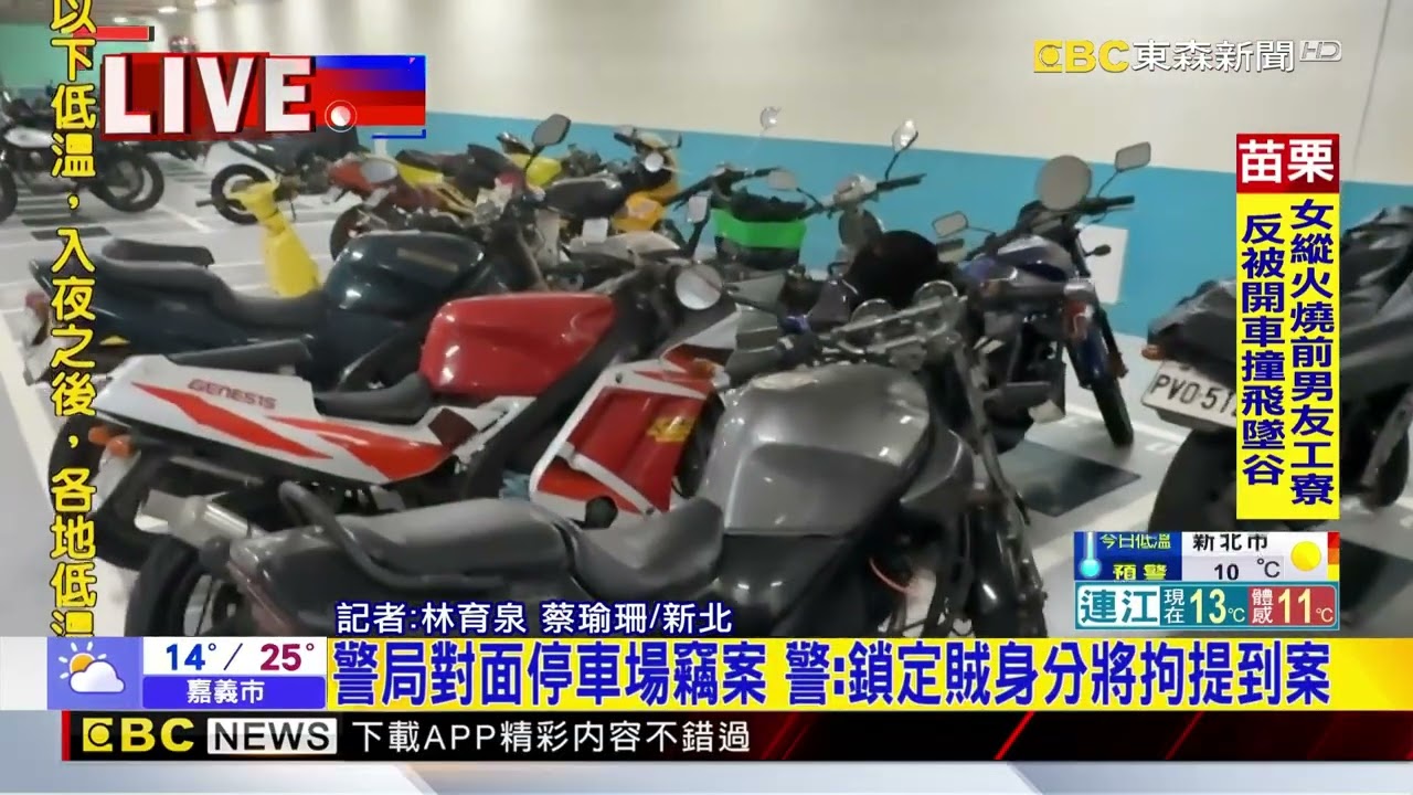 最新》警局對面停車場賊狂偷安全帽.機車 多名車主受害