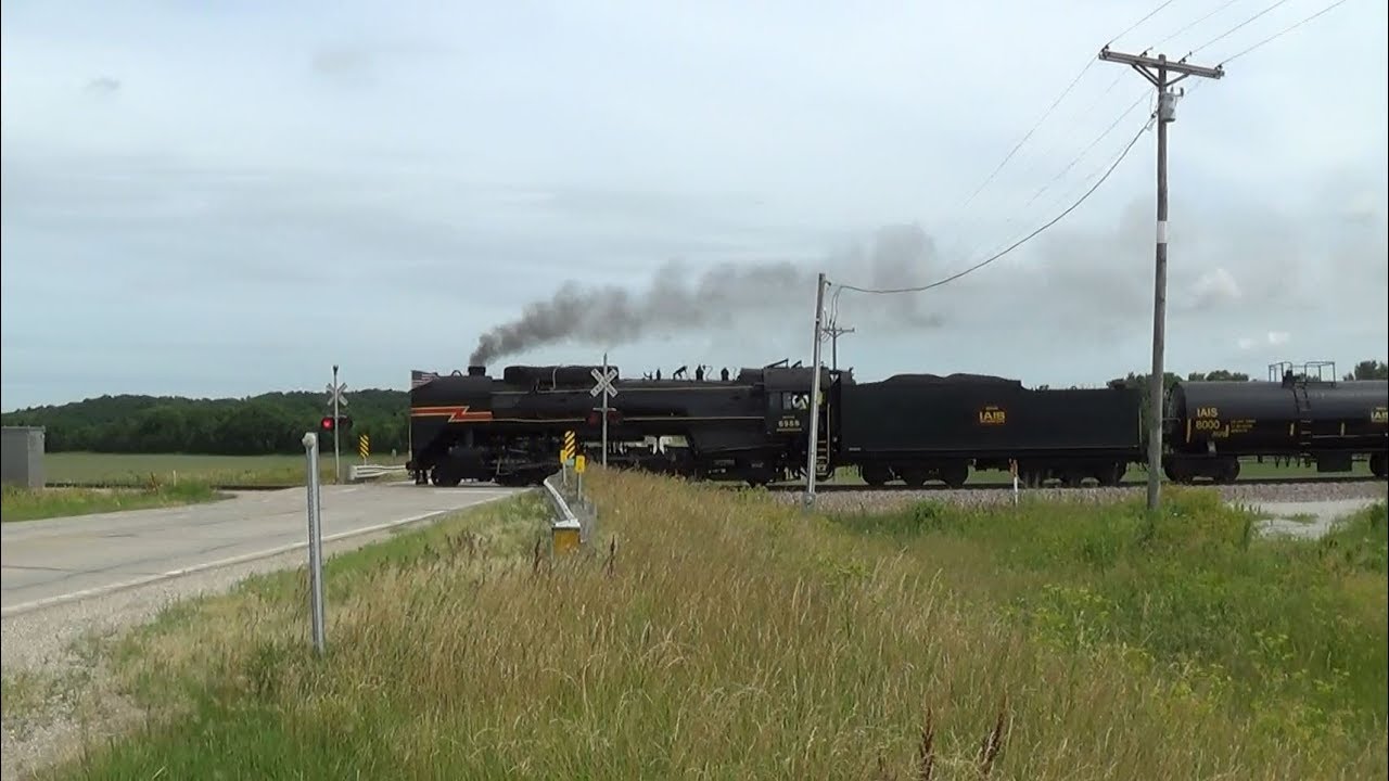 Steam Engine Pulls Freight Train Plus Radio Chatter