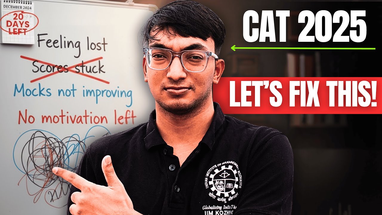 Let's FIX YOUR 20 DAY PLAN!!! | CAT 2025