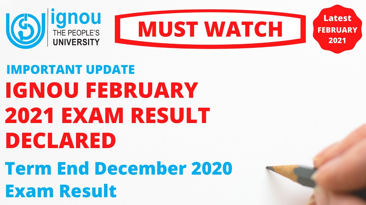 (MUST WATCH) IGNOU February 2021 Exam Result Declared | Term End December 2020 Exam Result