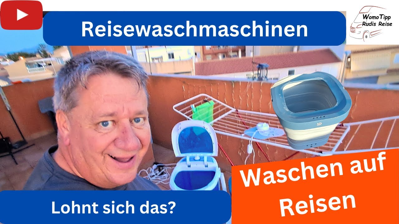 Reisewaschmaschine im Camper - Lohnt sich das? Wäsche Waschen im Wohnmobil mit Ultraschall