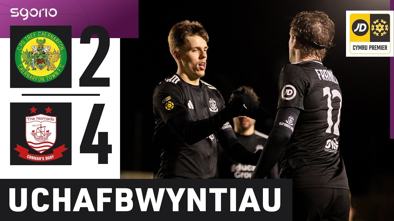 Uchafbwyntiau | Highlights: Caernarfon 2-4 Cei Connah | Cymru Premier JD