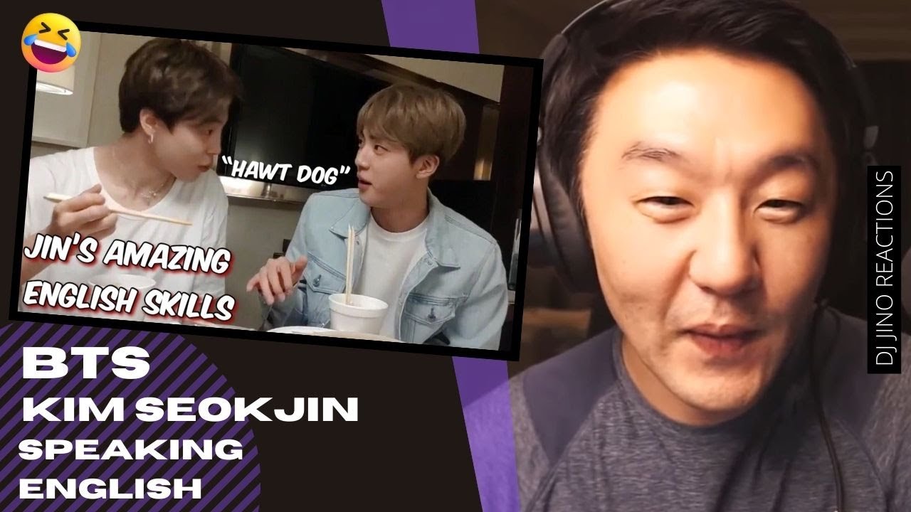 DJ REACTION to KPOP - BTS JIN SPEAKING ENGLISH