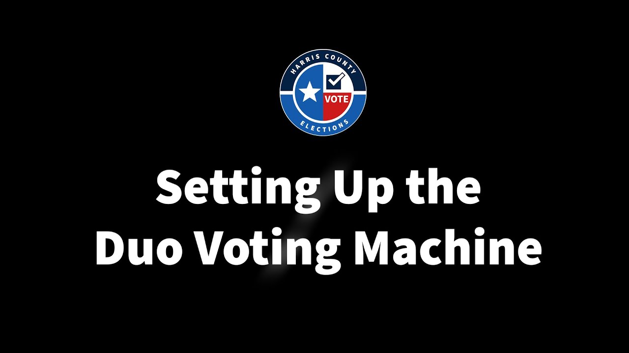 Equipment Training - Setting Up the Duo Voting Machine