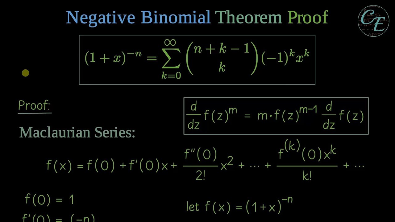 Negative Binomial Theorem Proof (New Voice)