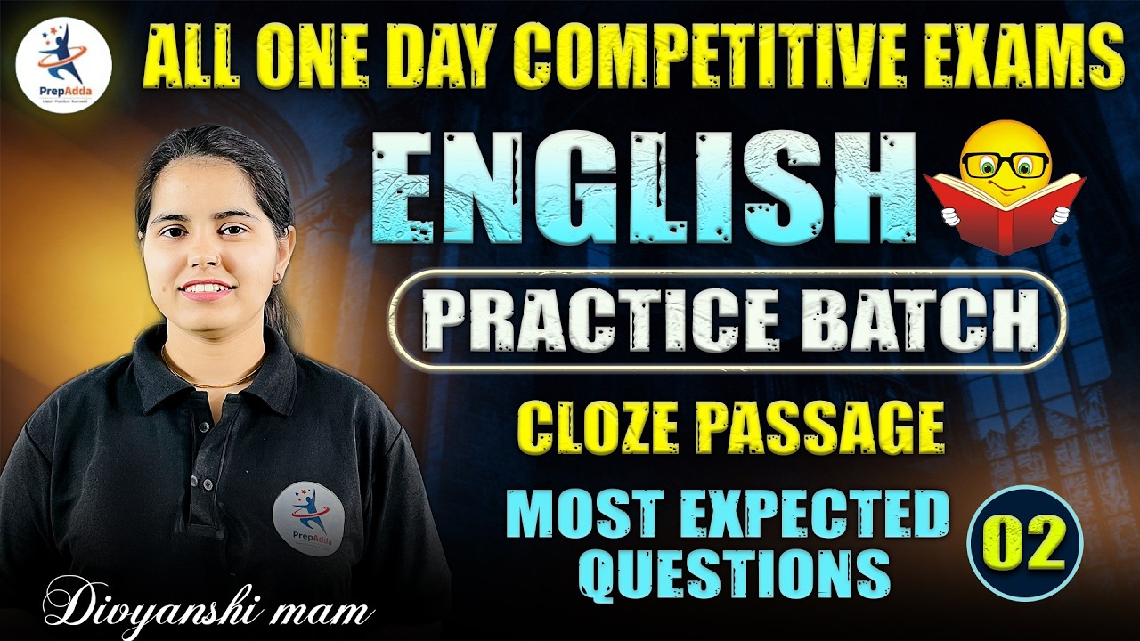 English Practice Batch | Most Expected Questions | All Central & State Exams | English Live Class