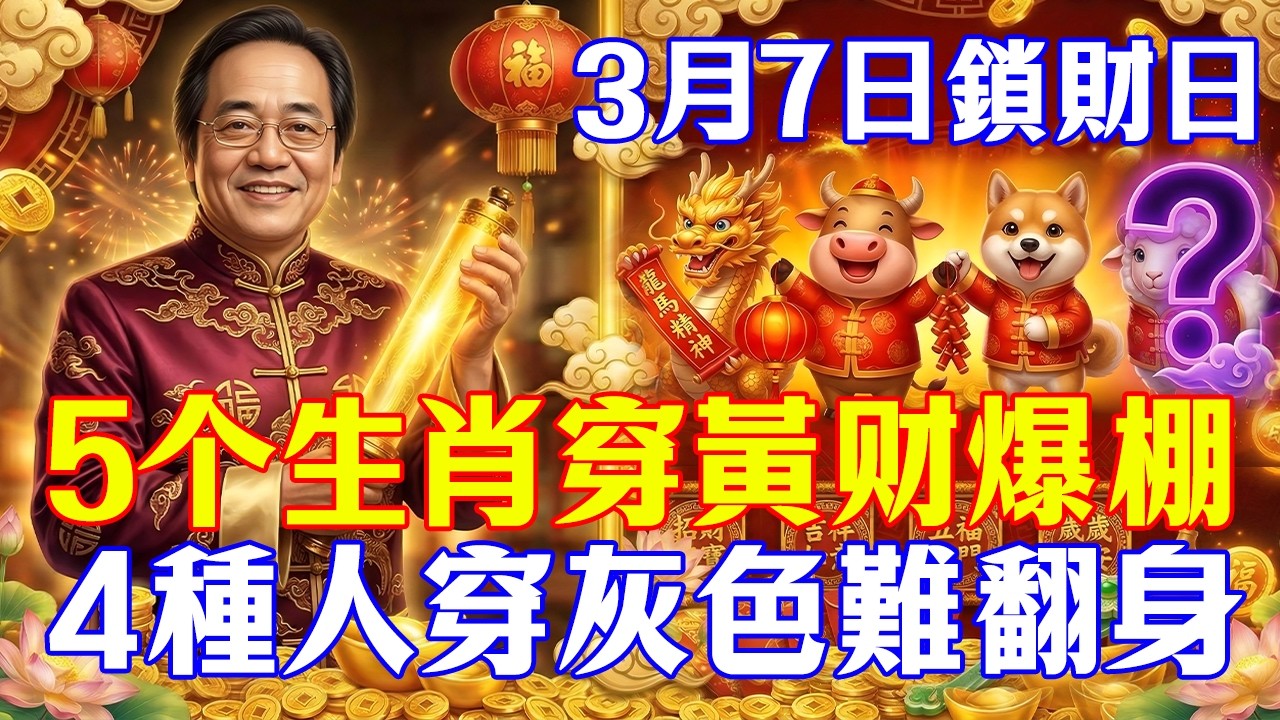 倪海廈：衰運一筆勾銷！3月7日是關鍵，5生肖穿黃色財運爆棚，4種人避開灰色防漏財，為新年開個好兆頭！#倪海廈#中醫養生#風水#運勢#黃帝內經#養生#國學#易經#開運#招財#補財庫#中醫#2026運勢