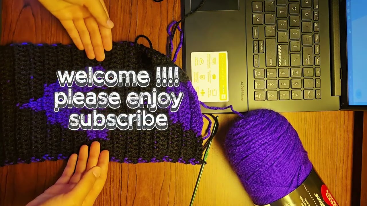 silent crochet--crochet scarf(10mins)