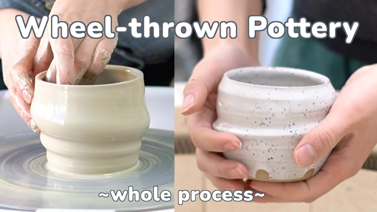 Wheel-Thrown Pottery Spiral Cup Process // ASMR Pottery