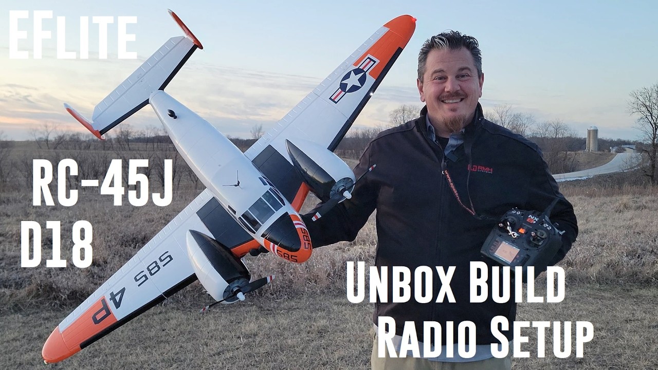 E-flite - Beechcraft RC-45J | D18 - 1.5m - Unbox, Build, & Radio Setup