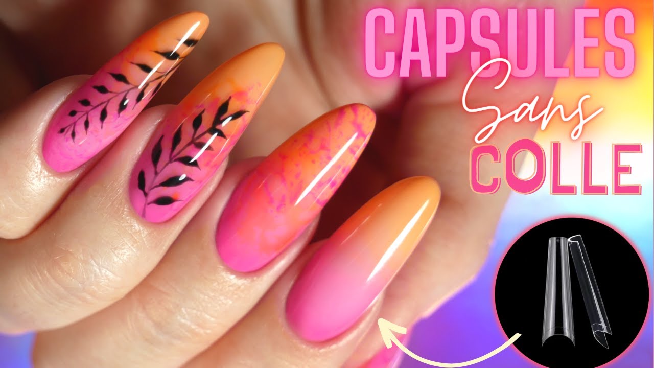 Une Pose Capsules C-Curve SANS COLLE, une Méthode SANS LIMAGE et un Nail Art d’Été ☀️🌴