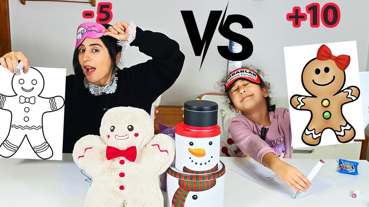 Gözü Kapalı Resim Çizme Challenge Kazanana Sürpriz Abur Cuburlar