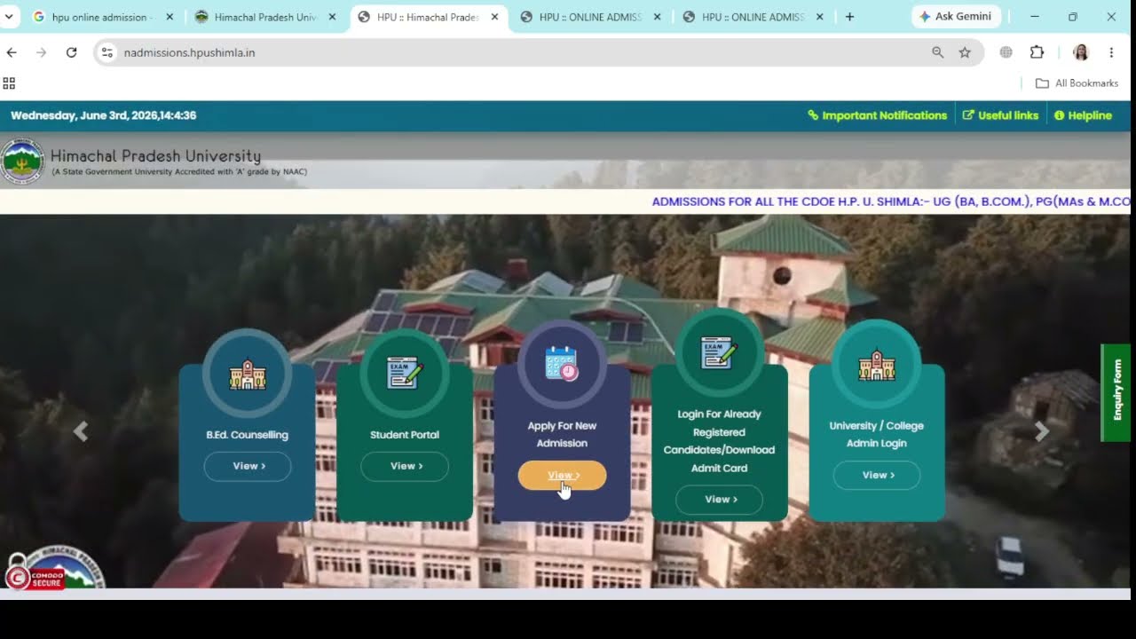 Complete Guide to Fill HPU Shimla B.Tech Form-2026 for Freshers & Lateral Entry! Part-2.
