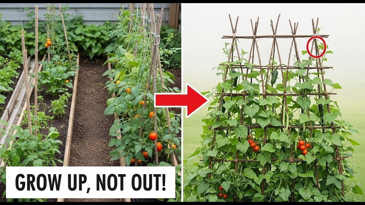 Grow More in Small Spaces! 10 DIY Twig Trellis Ideas for Vertical Vegetable Gardens