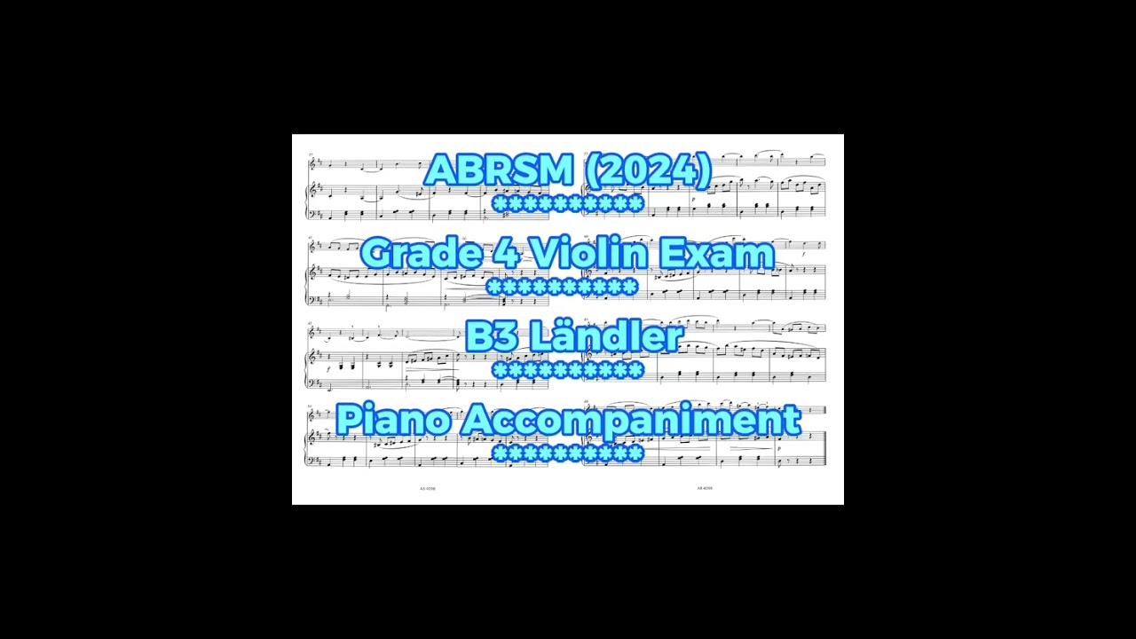 ABRSM Grade 4 Violin Exam (2024) C1 Butterfly  Piano Part 英国皇家小提琴4级钢琴伴奏
