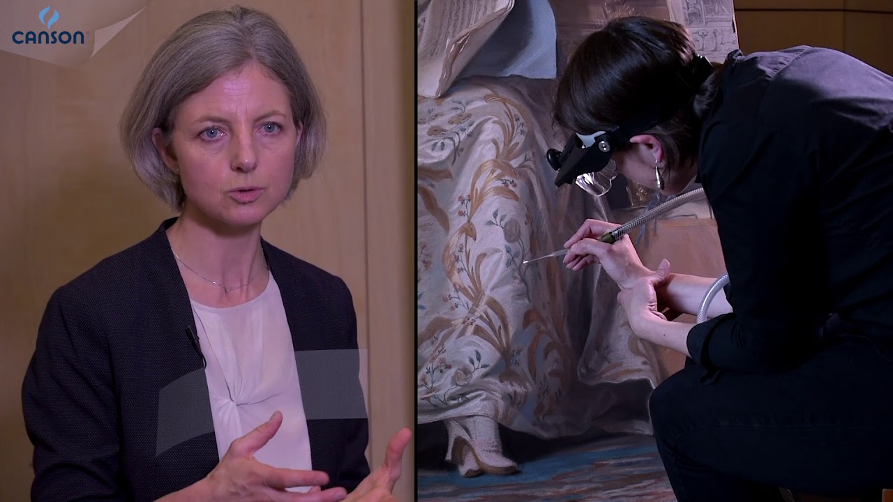 Restauration du Portrait de la marquise de Pompadour