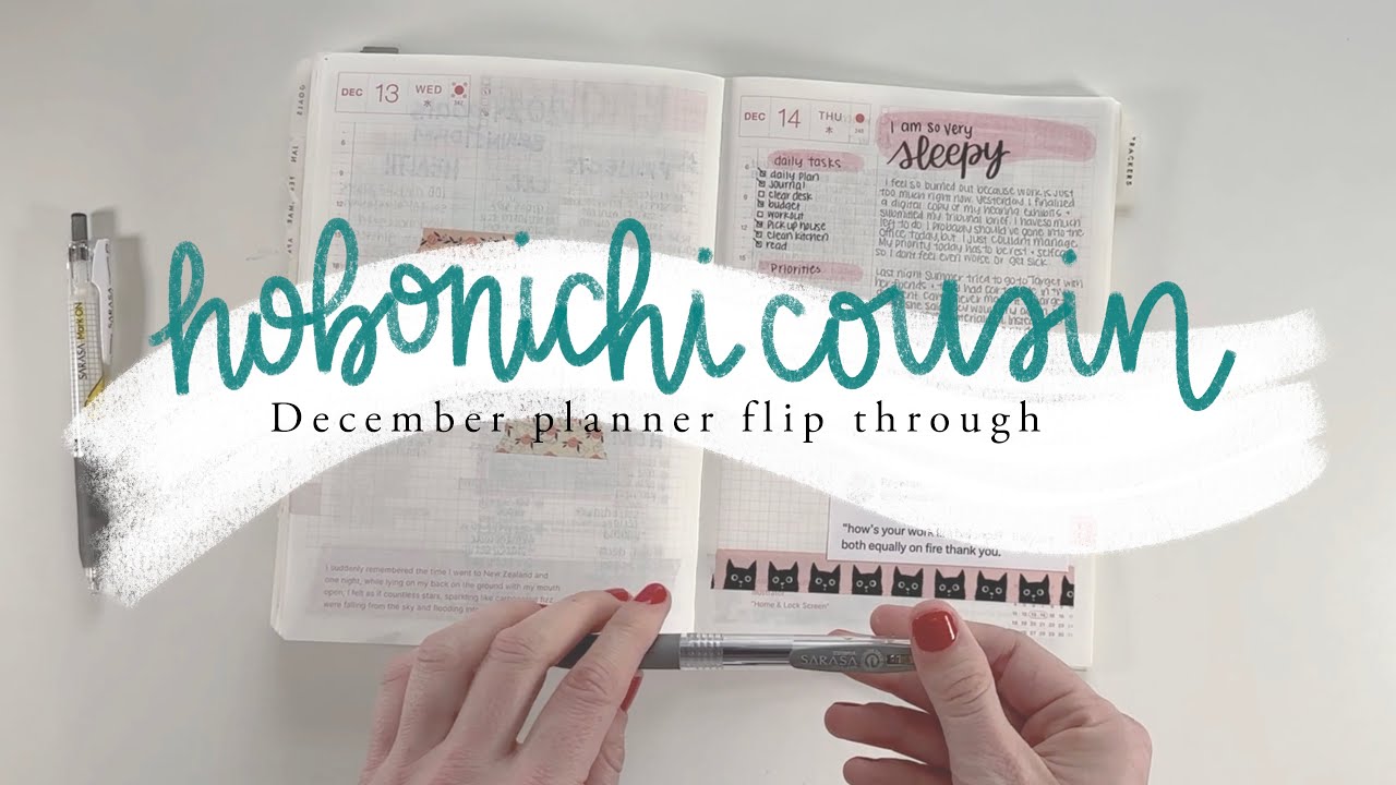 Hobonichi Cousin // December 2023 Flip Through