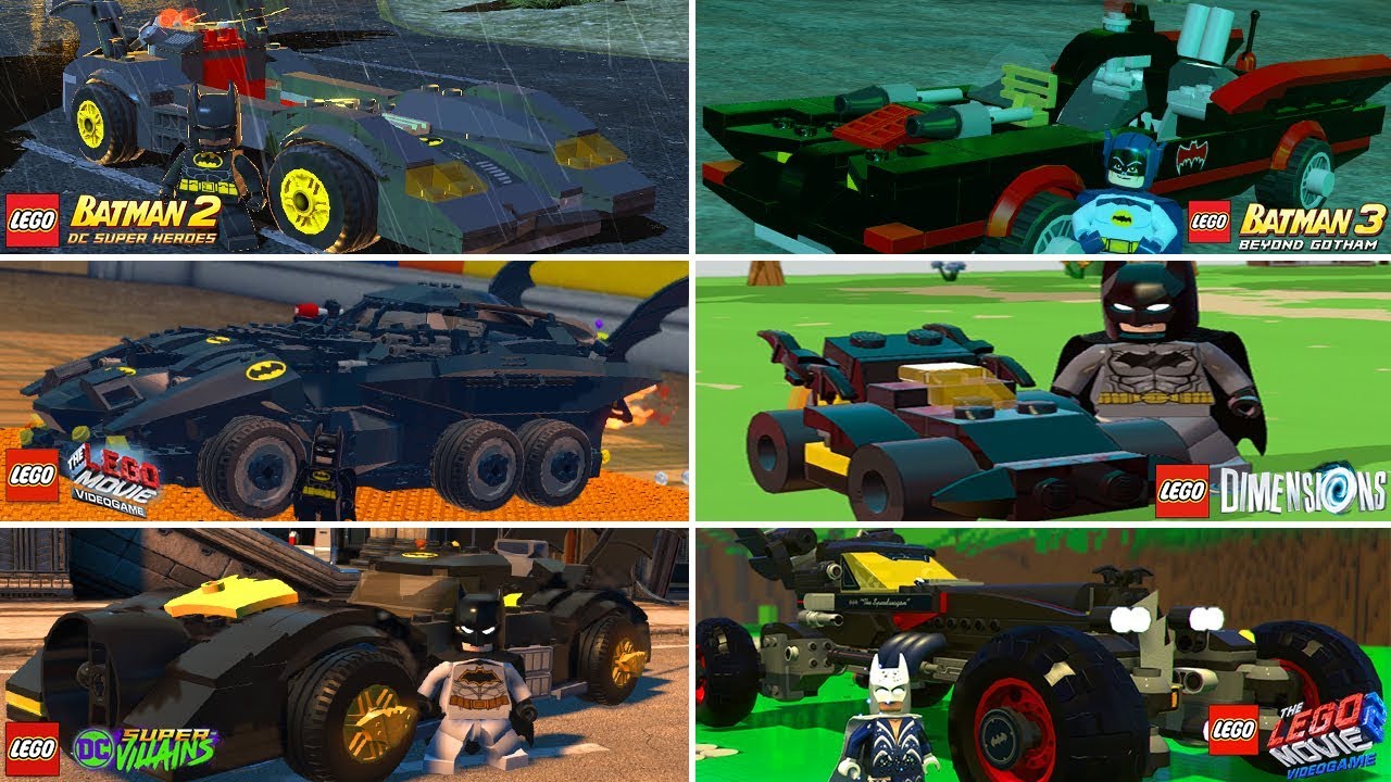 Бэтмобиль Эволюция в видеоиграх LEGO (с All DLC)