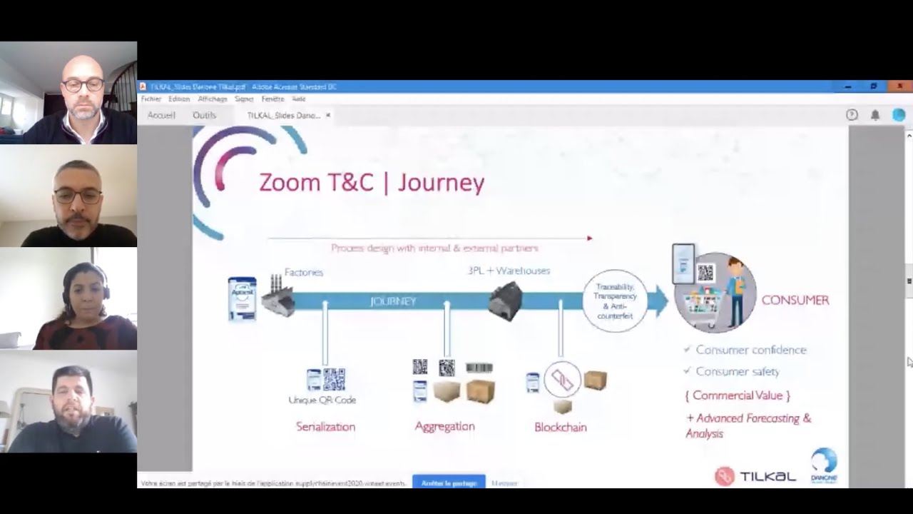 TILKALxDANONE: blockchain pour consolider traçabilité aval & transparence d’une supplychain mondiale