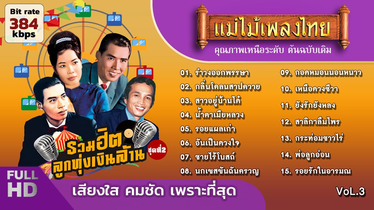 รวมฮิตลูกทุ่งเงินล้าน ชุด 2 Vol.03 #แม่ไม้เพลงไทย