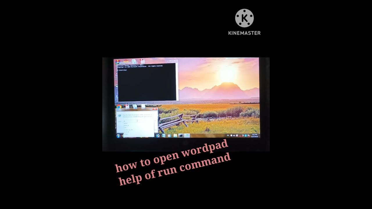 🔥🔥command prompt & wordpad  open help run command 👍🏿👍👍