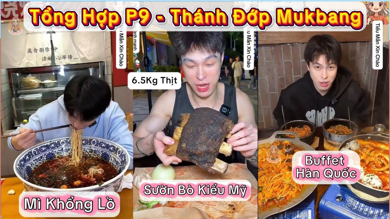 Thánh Đớp Mukbang Phần 9 🍜 Mì Bò Khổng Lồ, Sườn Bò Mỹ Và 500 Xiên Nướng Cực Đỉnh