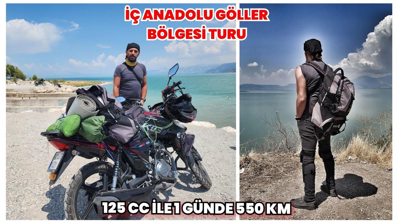  125 cc ile 1 Günde 550 KM! İç Anadolu Göller Bölgesi Gezisi 🚴‍♂️