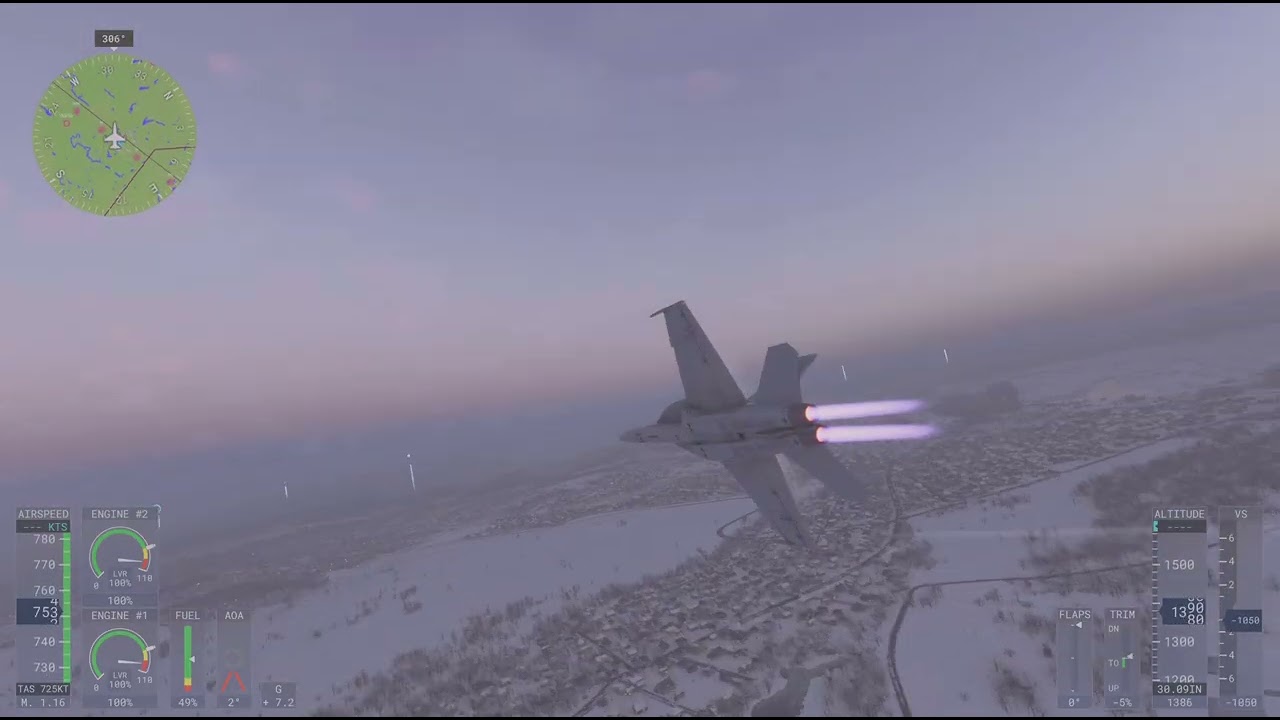 MSFS Moscow Russia Flyby Takeoff/Landing In F-18
