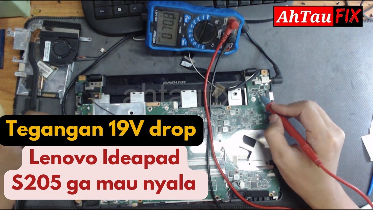 Lenovo Idepad S205 не работает | Падение напряжения 19 В | Повреждённый MOSFET
