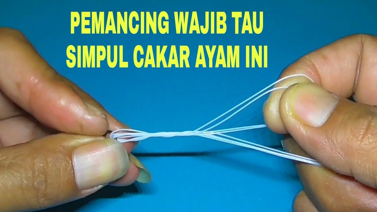 Cara membuat simpul cakar ayam untuk memancing ikan [[ simpul 4 cabang ]]