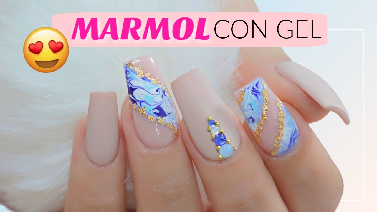 Como Hacer: Efecto MARMOL con Gel Polish + VANELISA Gel Kit Review