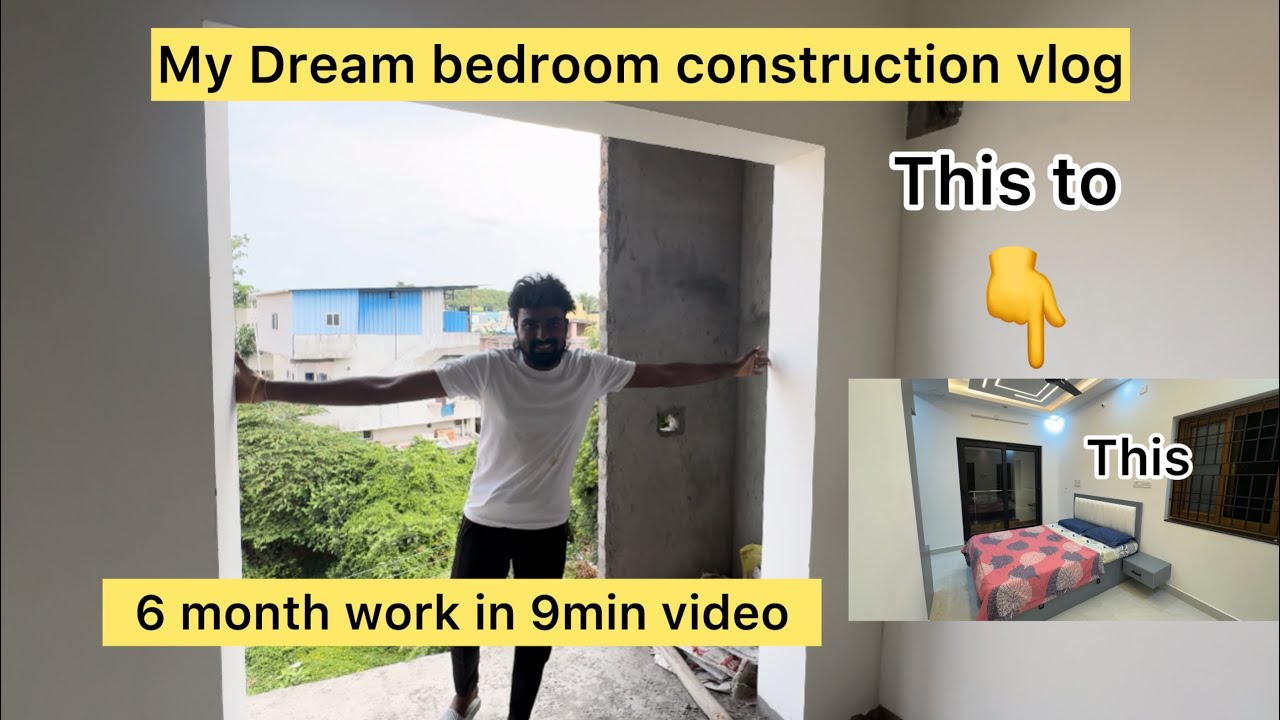 My Dream Bedroom Construction Vlog Tamil❤️ | 6 Months Work in 9 Minutes #subscribe #youtube #murugar