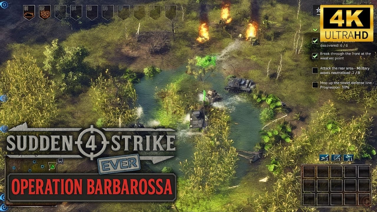 Sudden Strike 4 | Operation Barbarossa Axis Campaign | 4Ever Realism Mod [4K 60FPS] No Commentary