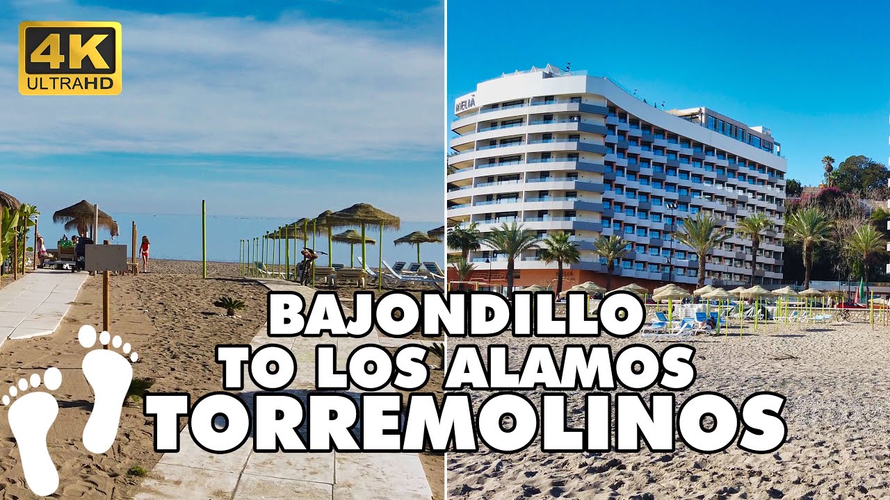 TORREMOLINOS Bajondillo to Los Alamos Spain Costa del Sol ► Walking Tour 4K ►
