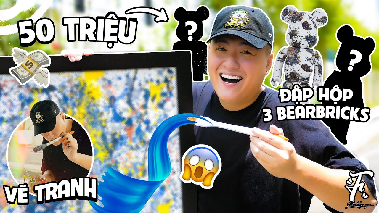 50 Triệu Đập Hộp Bearbricks | Vẽ Tranh Ng&agrave;y Gi&atilde;n C&aacute;ch