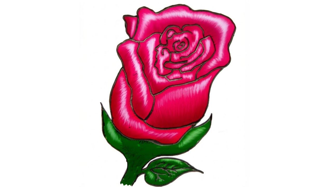 Easy and Beautiful Rose Flower Painting || Rose Flower ||