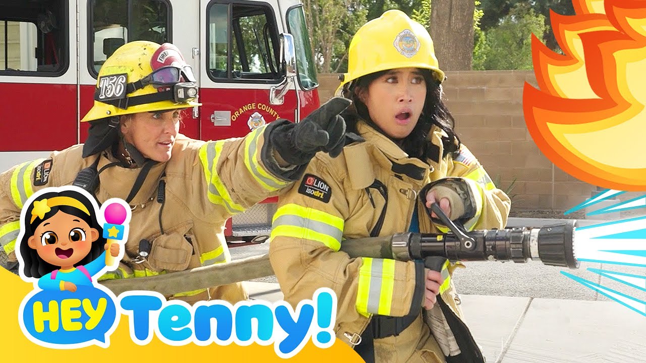 🚒 Becoming a Firefighter! | Explore Firetruck | Educational Videos for Kids | Hey Tenny!