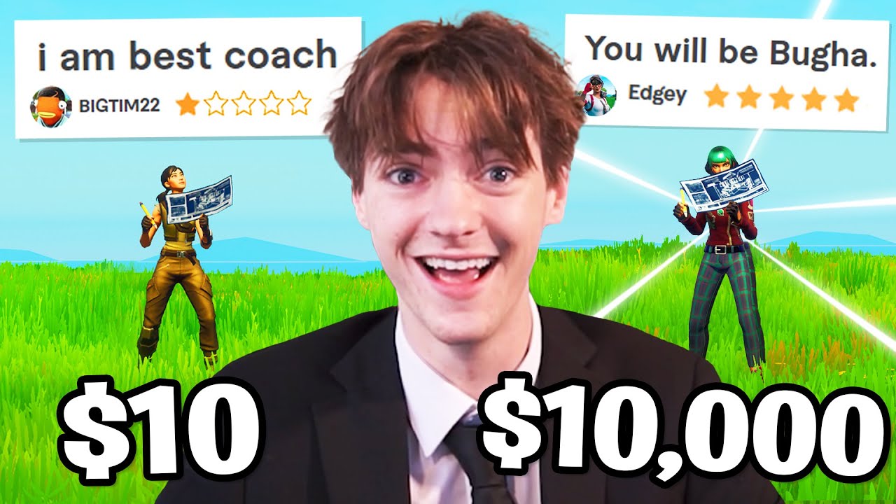 I Hired a $10 vs $10,000 Fortnite Coach!