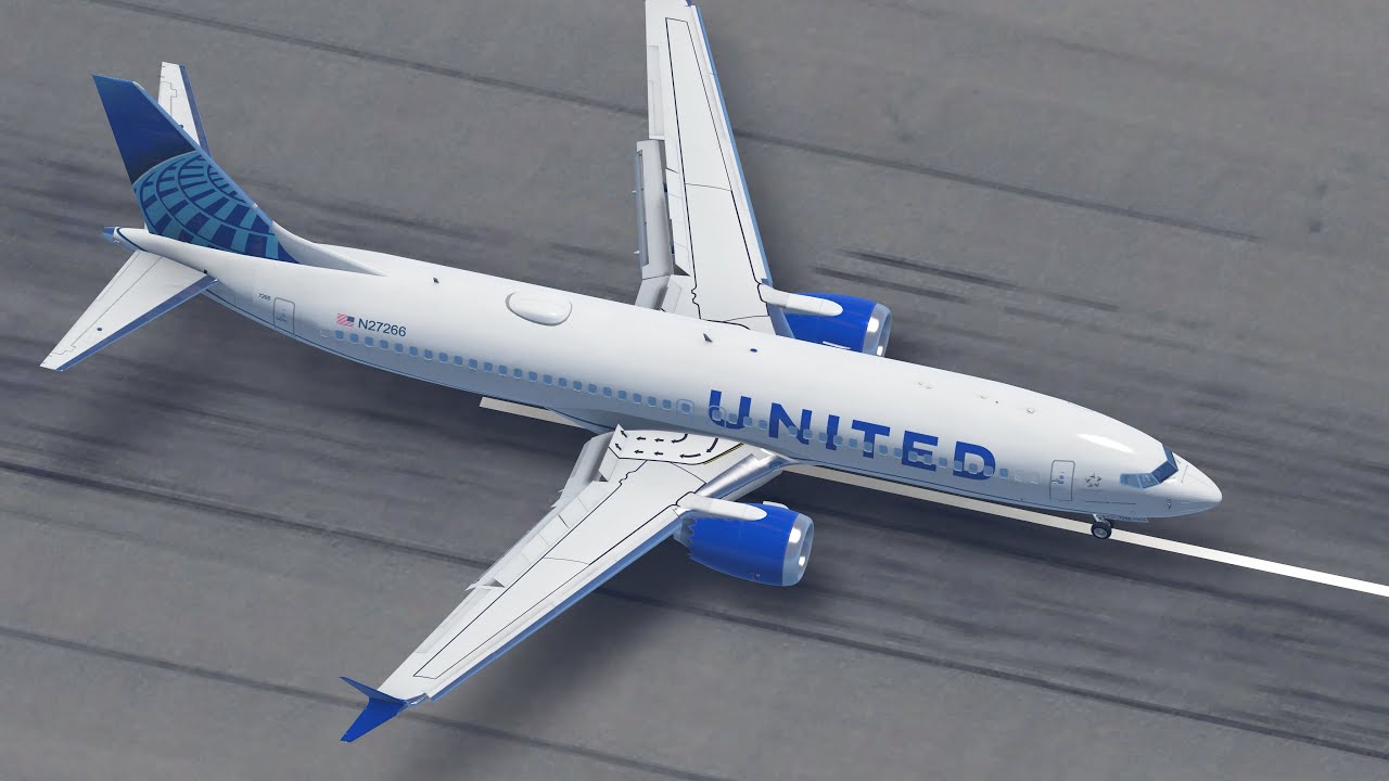United Airlines Boeing 737-8 MAX landing SFO/KSFO RWY 19R (Infinite Flight)