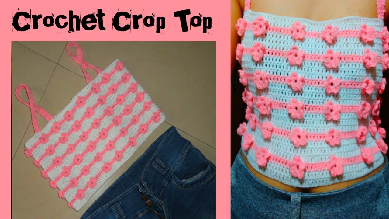 Easy Crochet Crop Top DIY Tutorial #crochetcroptop #crochettutorial