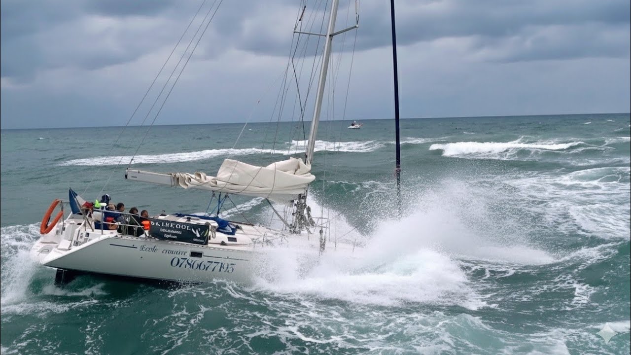 💯 OCÉAN DÉMONTÉ, GROS COEFFICIENT, GROSSE HOULE, SENSATIONS GARANTIES  POUR LES BATEAUX À  CAPBRETON